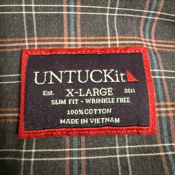 Untuckit Mens Long Sleeve‎ Button Down Dress Shirt Size X Large - Picture 7 of 7
